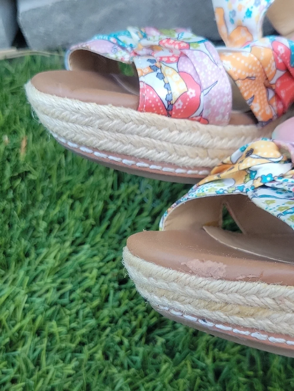 Naturalizer Multicolor Women's Cork Wedge Sandals Sz 8.5